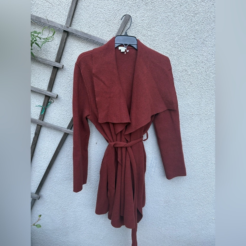 Cuyana Wool Cashmere Sweater Coat Red Size XS/S - Picture 2 of 6